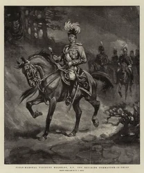 Mariscal de campo vizconde Wolseley, KP, el comandante en jefe saliente